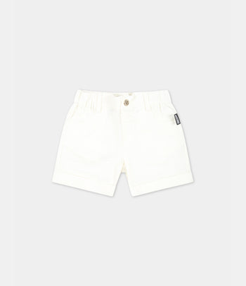 MEN'S MOSCHINO SIDE STRIPE LOGO SHORTS - WHITE 