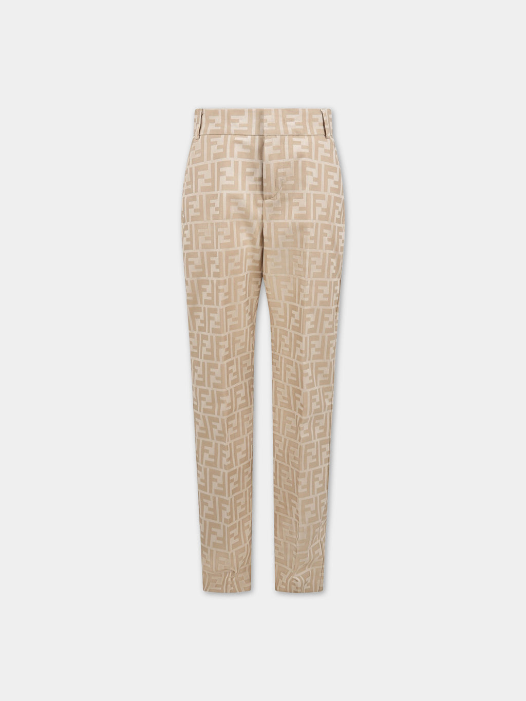 Beige trousers for boy with FF