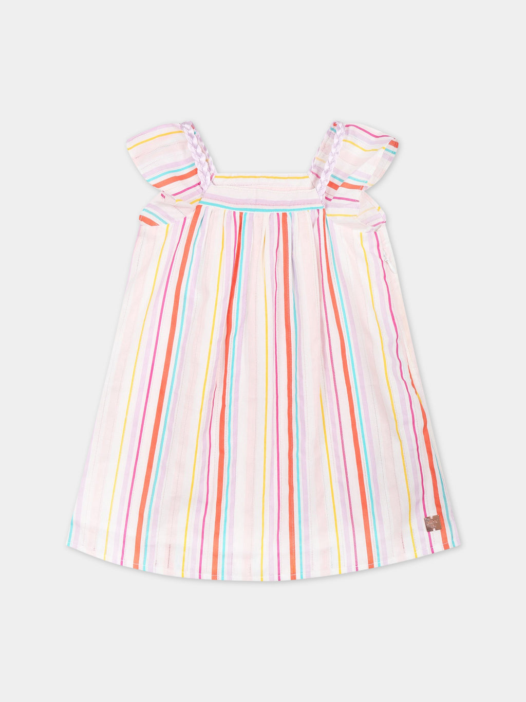 Vestito multicolor per neonata con logo
