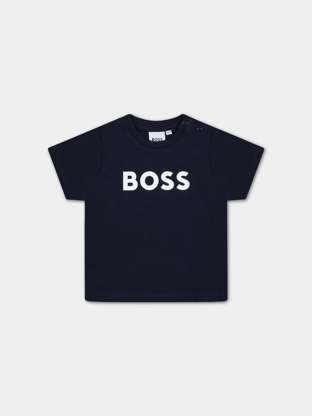 T-shirt bleu pour bébé garçon avec logo