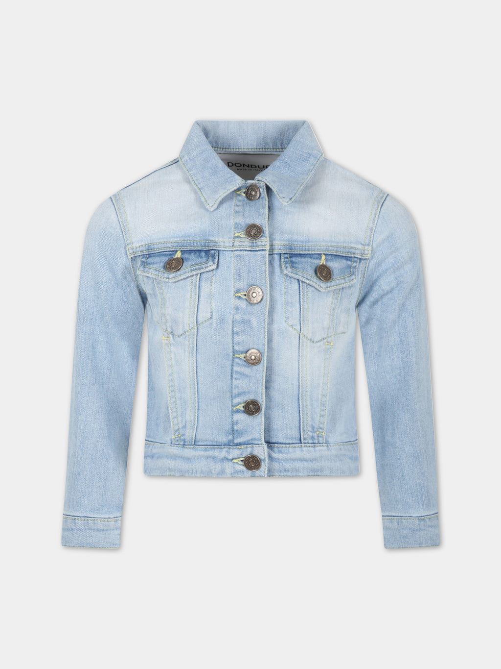 Light blue-denim jacket for girl