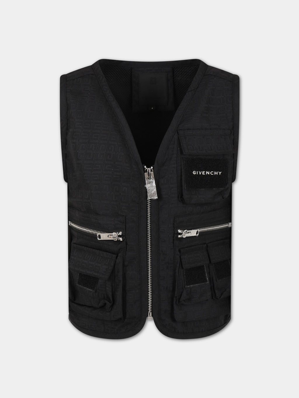 Gilet nero per bambino con logo