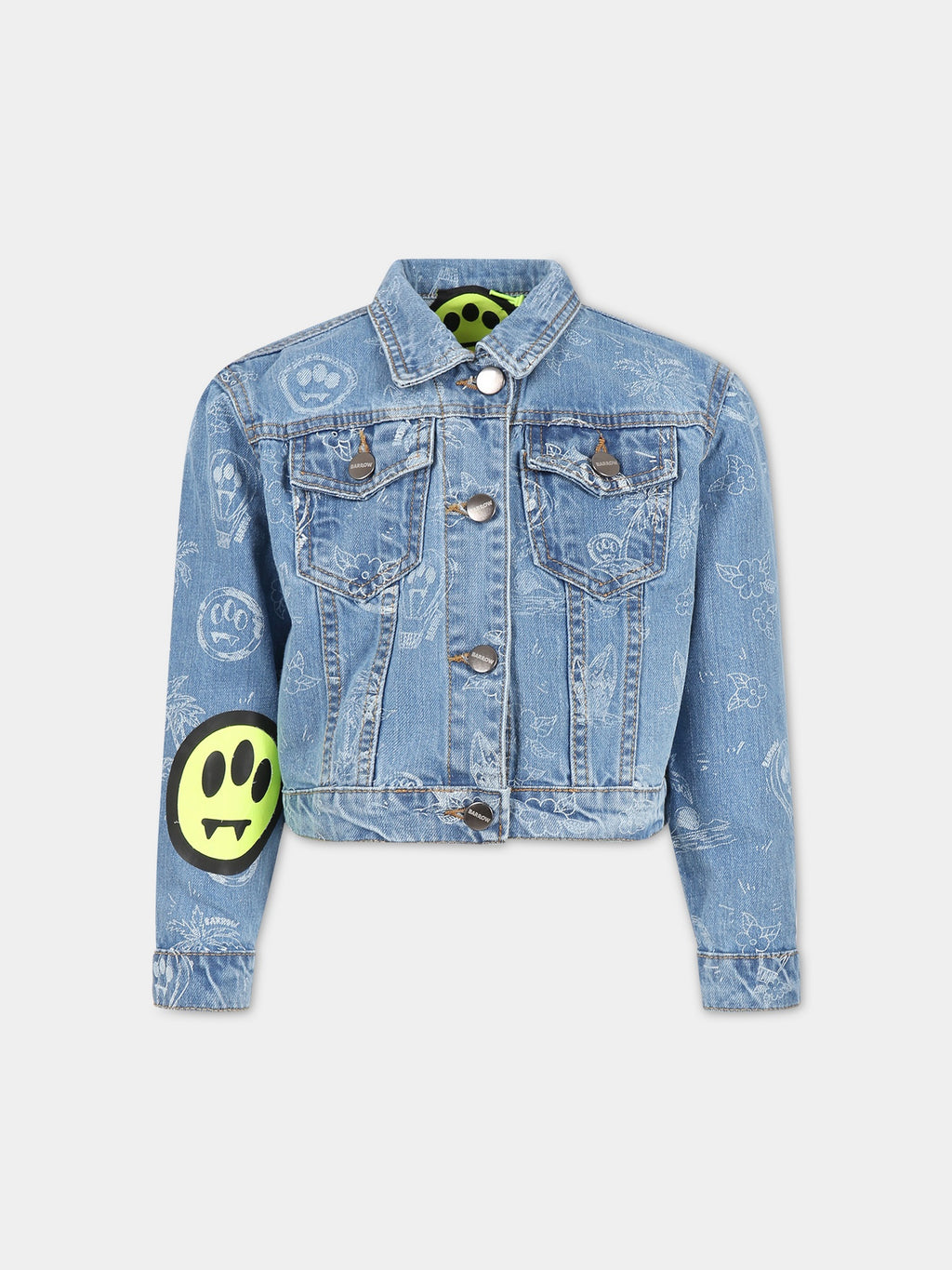 Light blue jacket for kids with iconic smiley