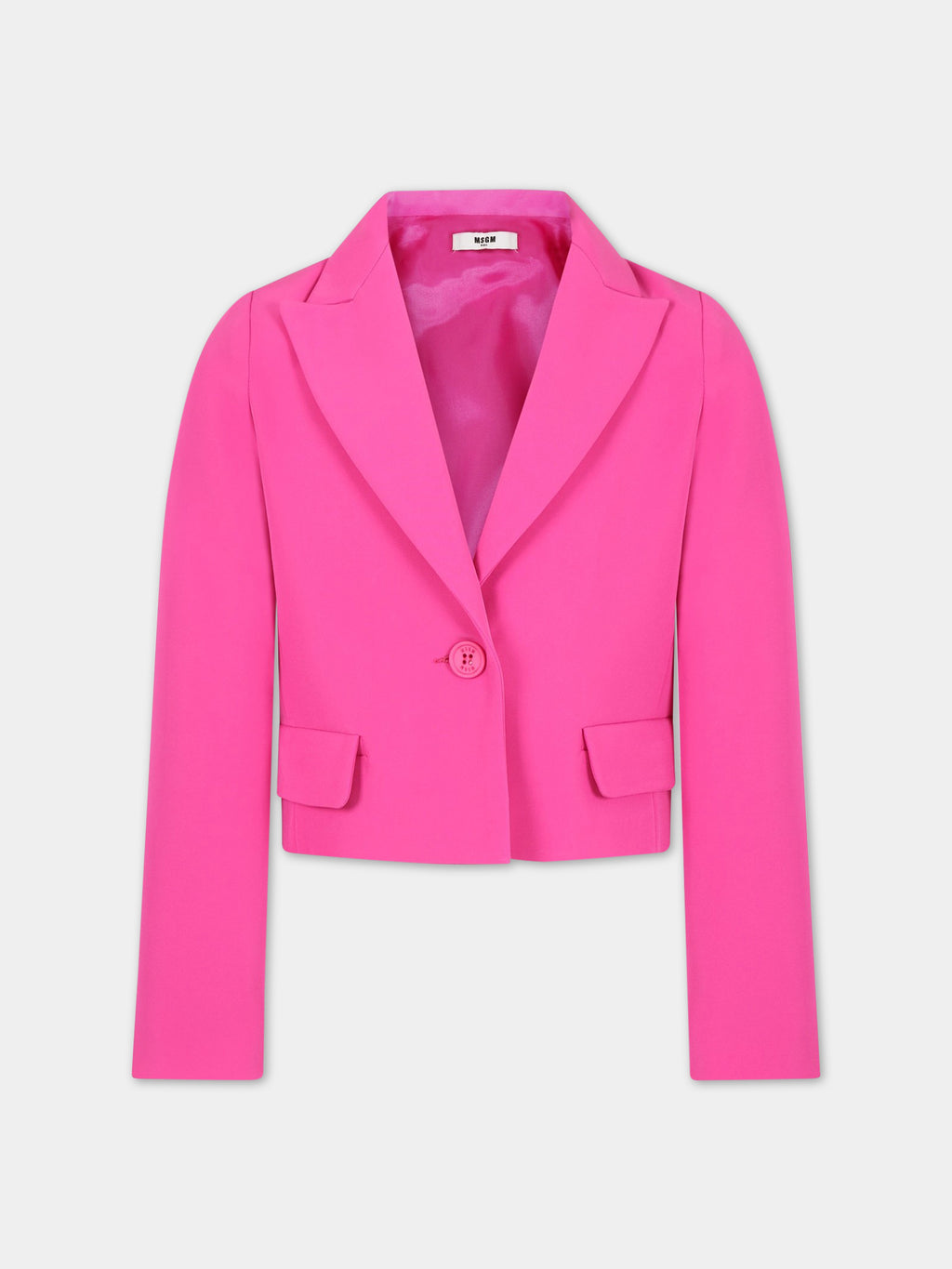 Fuchsia jacket for girl with heart and logo