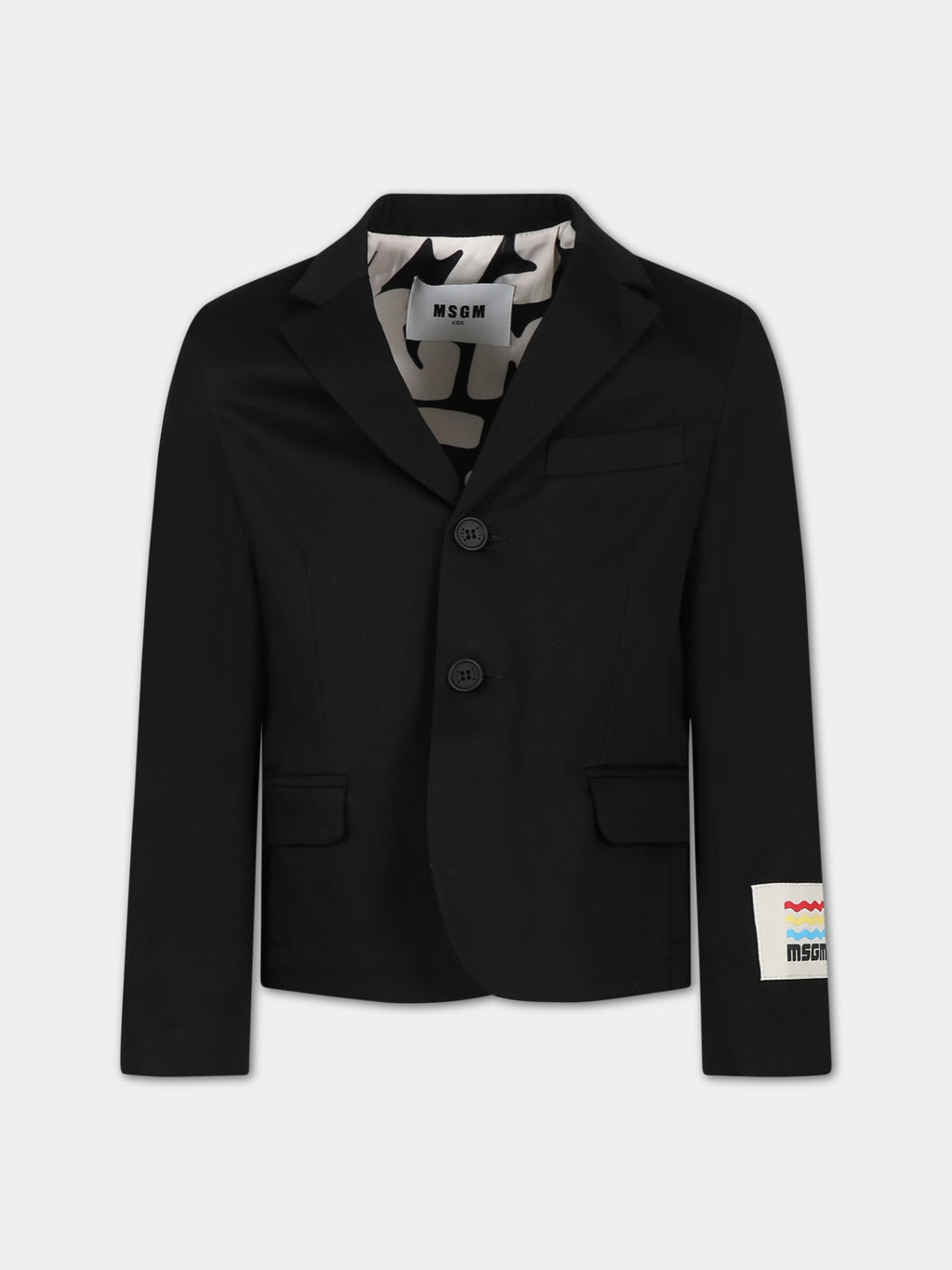 Veste noir pour garçon avec logo