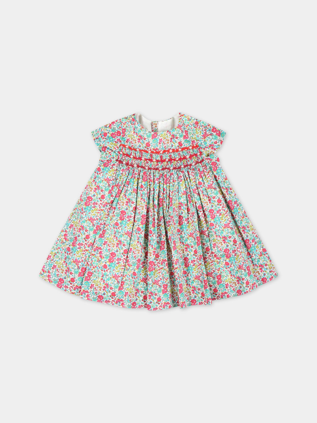 Multicolor dress for baby girl with Liberty print