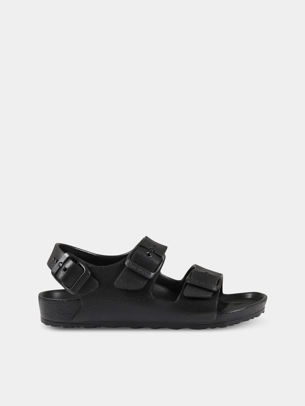 Black sandals for kids with logo