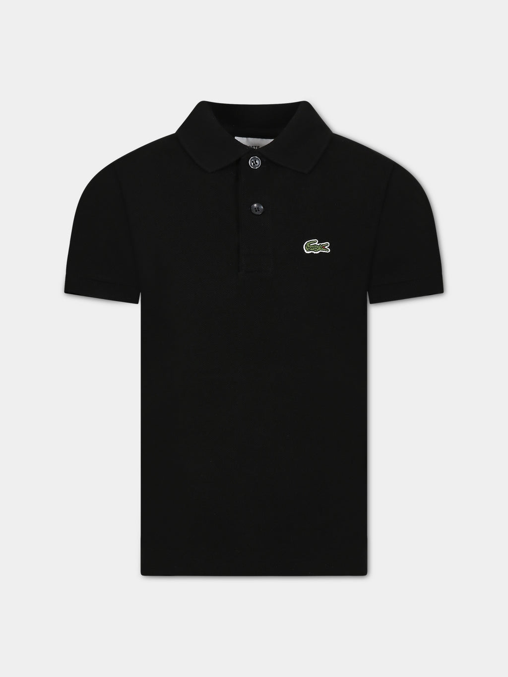 Polo noir pour garçon avec crocodile vert