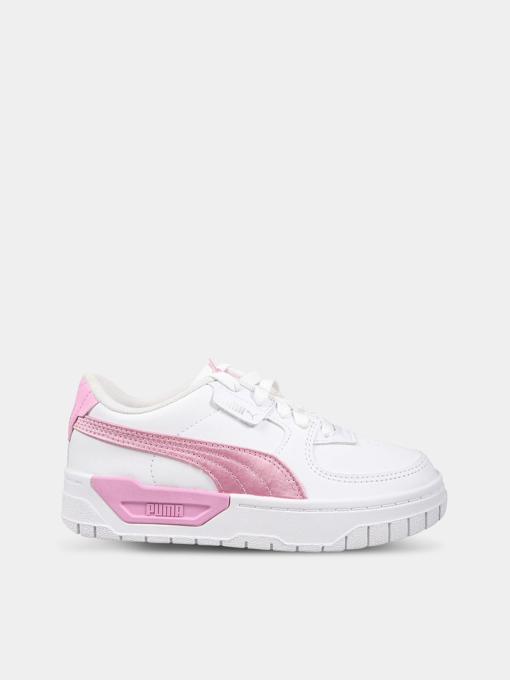 White sneakers for girl with logo