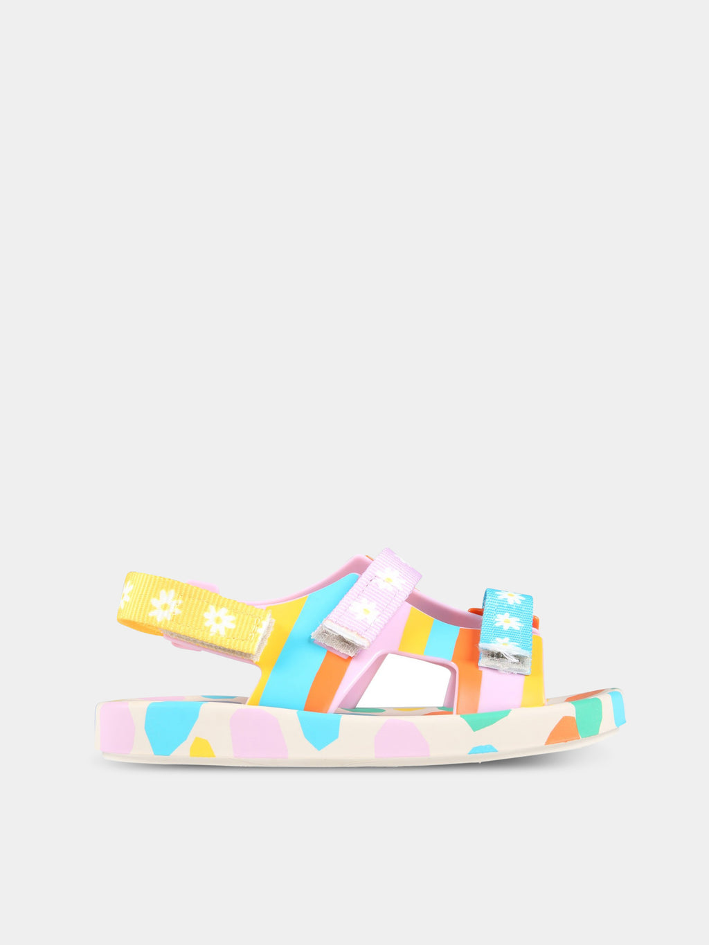 Multicolor sandals for kids with prints