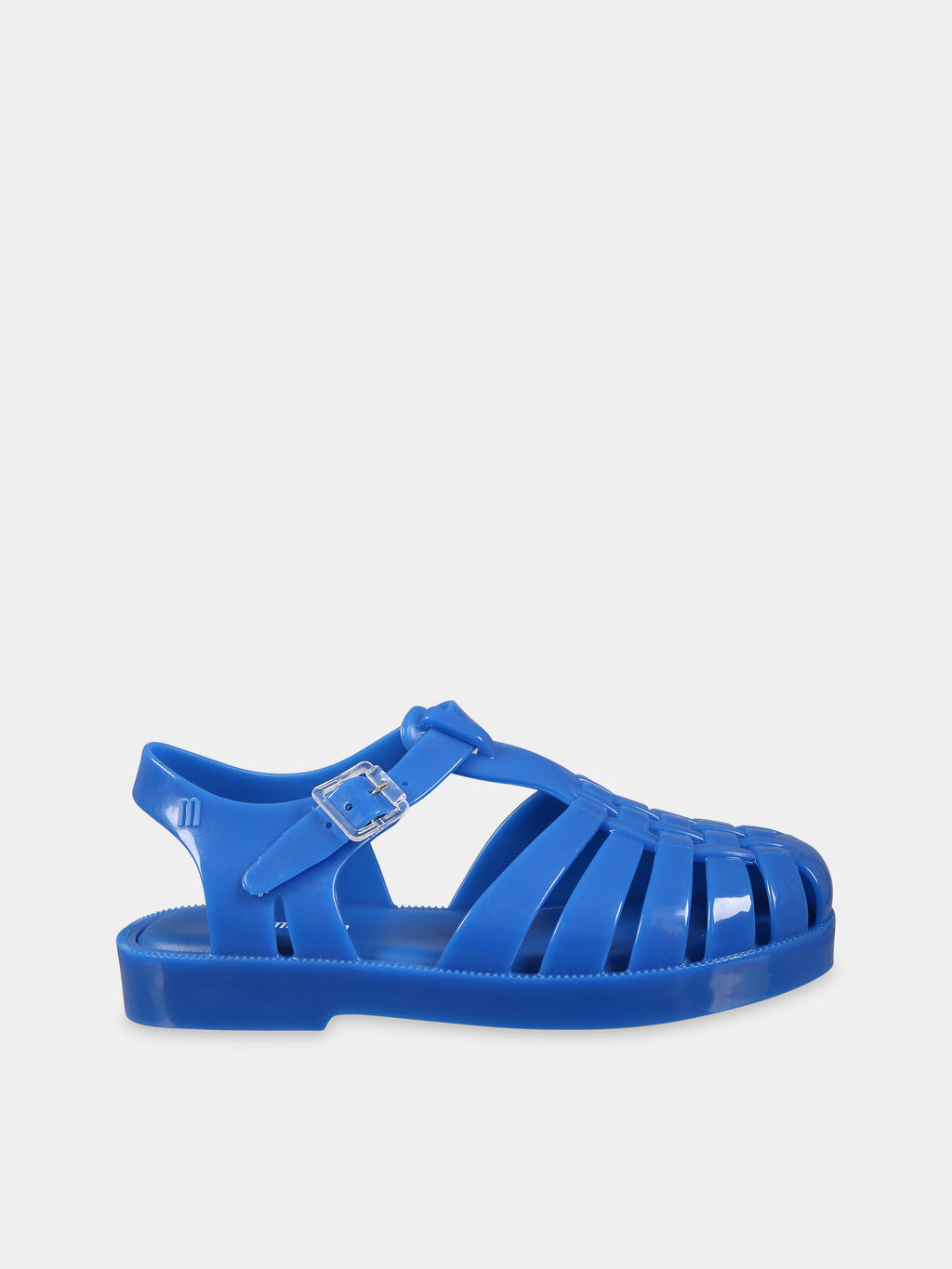 Blue sandals for kids with logo