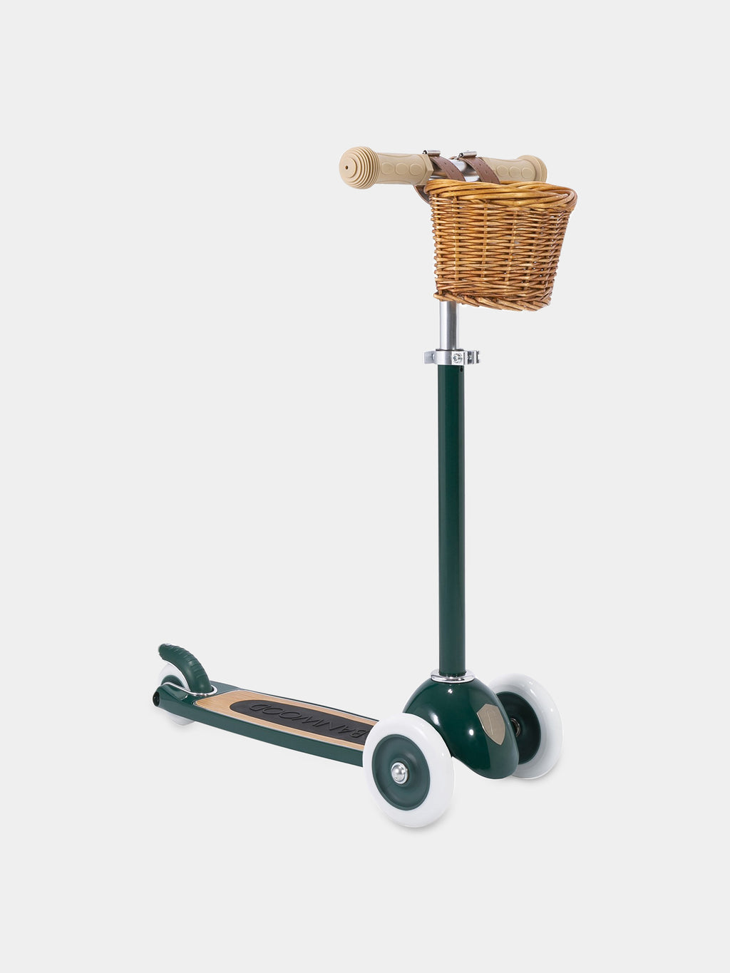 Green scooter for kids with logo