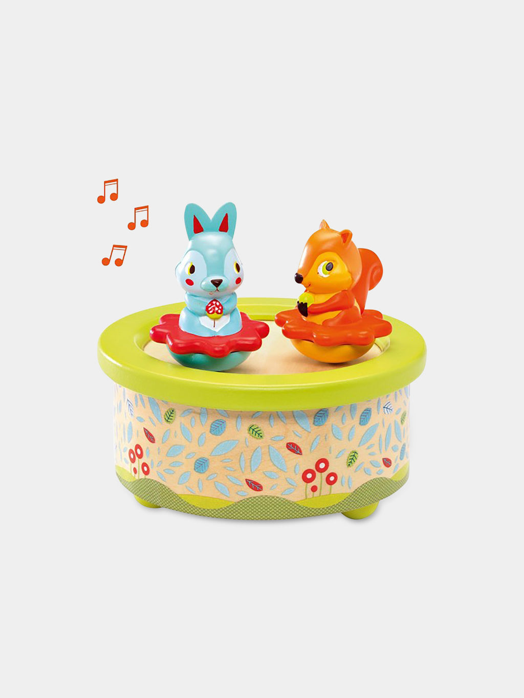 Multicolor magnetic-carillon for babies with rabbit and squirrel