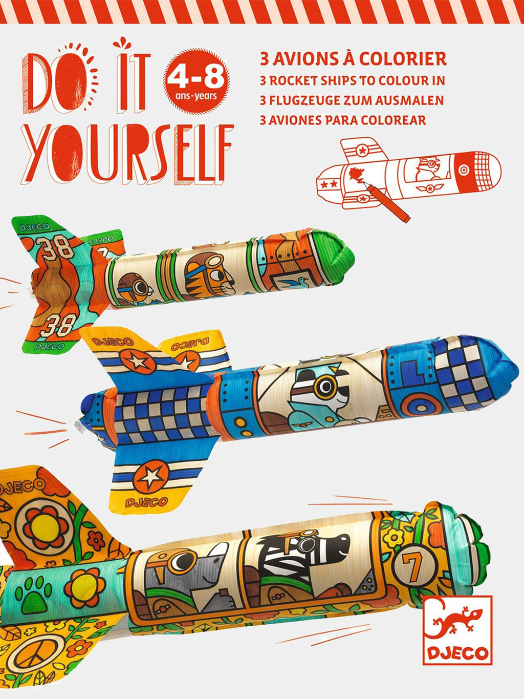 Kit multicolor per bambini con aerei