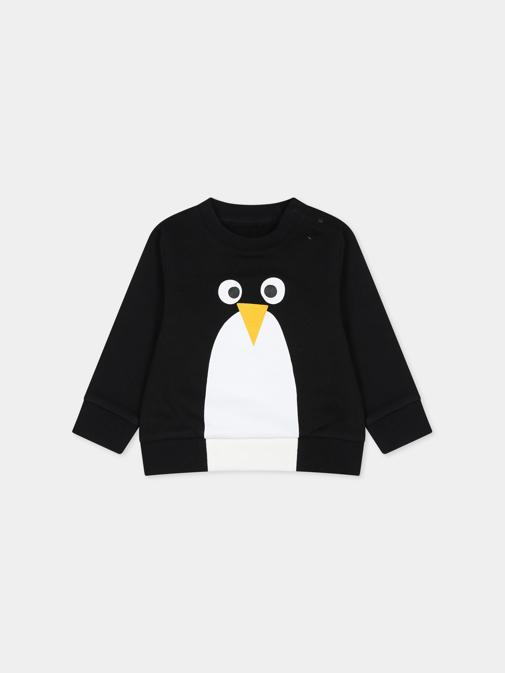 Black sweatshirt for baby boy with print