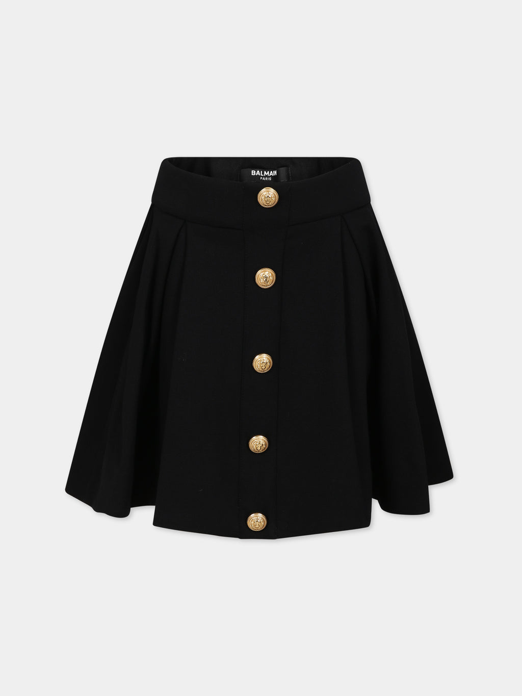 Black skirt for girl with iconic buttons