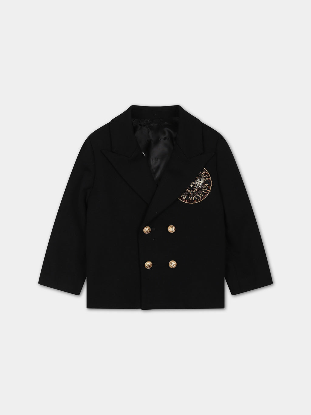 Black jacket fro baby boy with logo