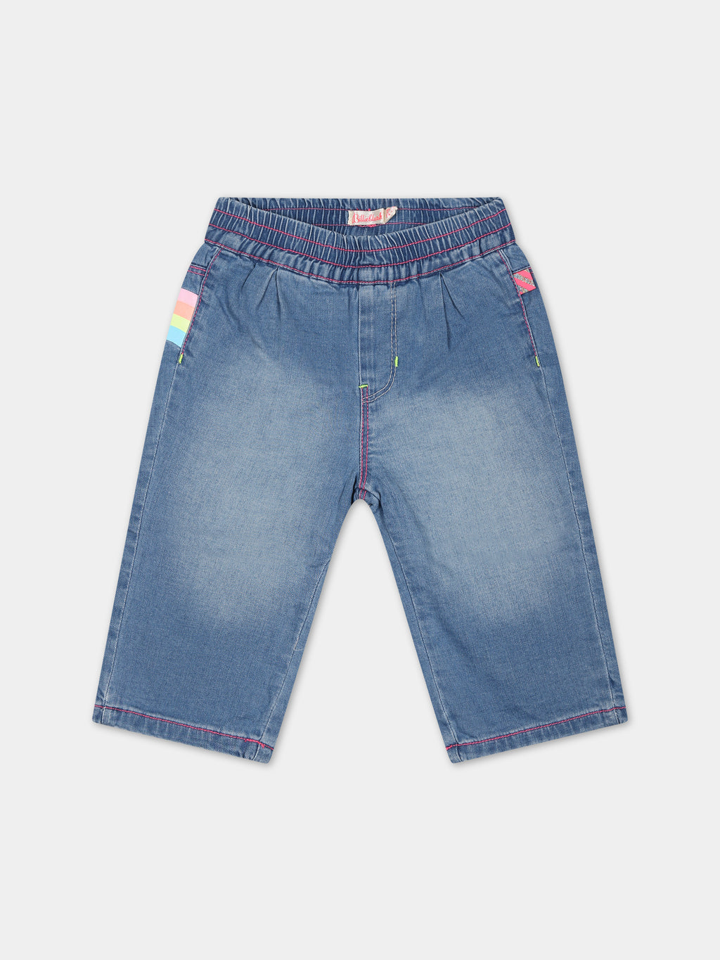 Blue jeans for baby girl with print