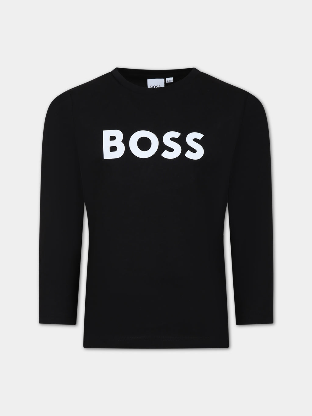 Black t-shirt for boy with logo