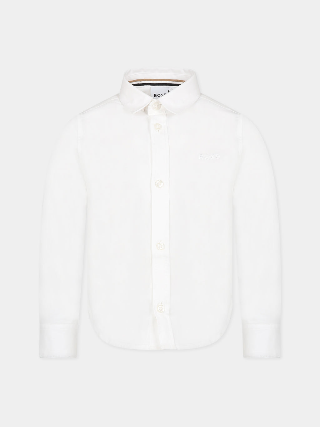 White shirt for boy with logo