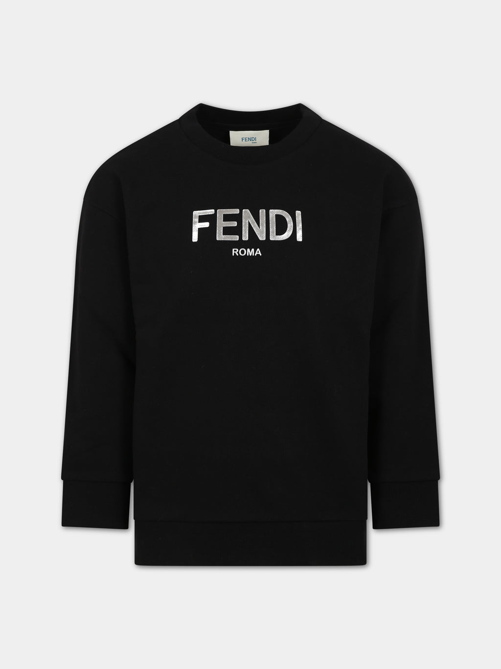 Black sweatshirt for kids with logo