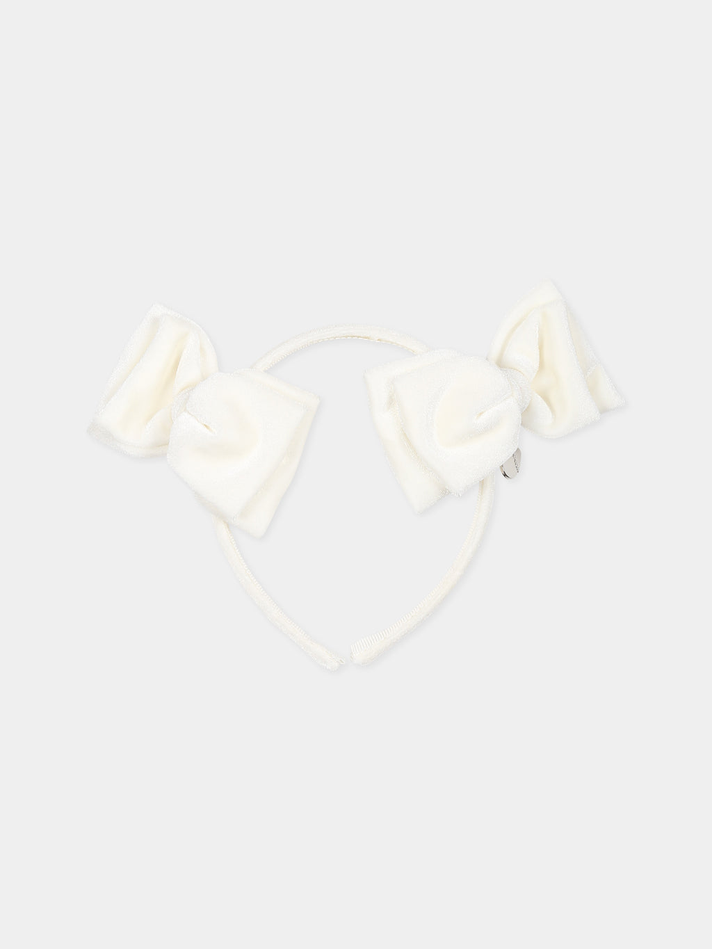 White headband for girl with bows