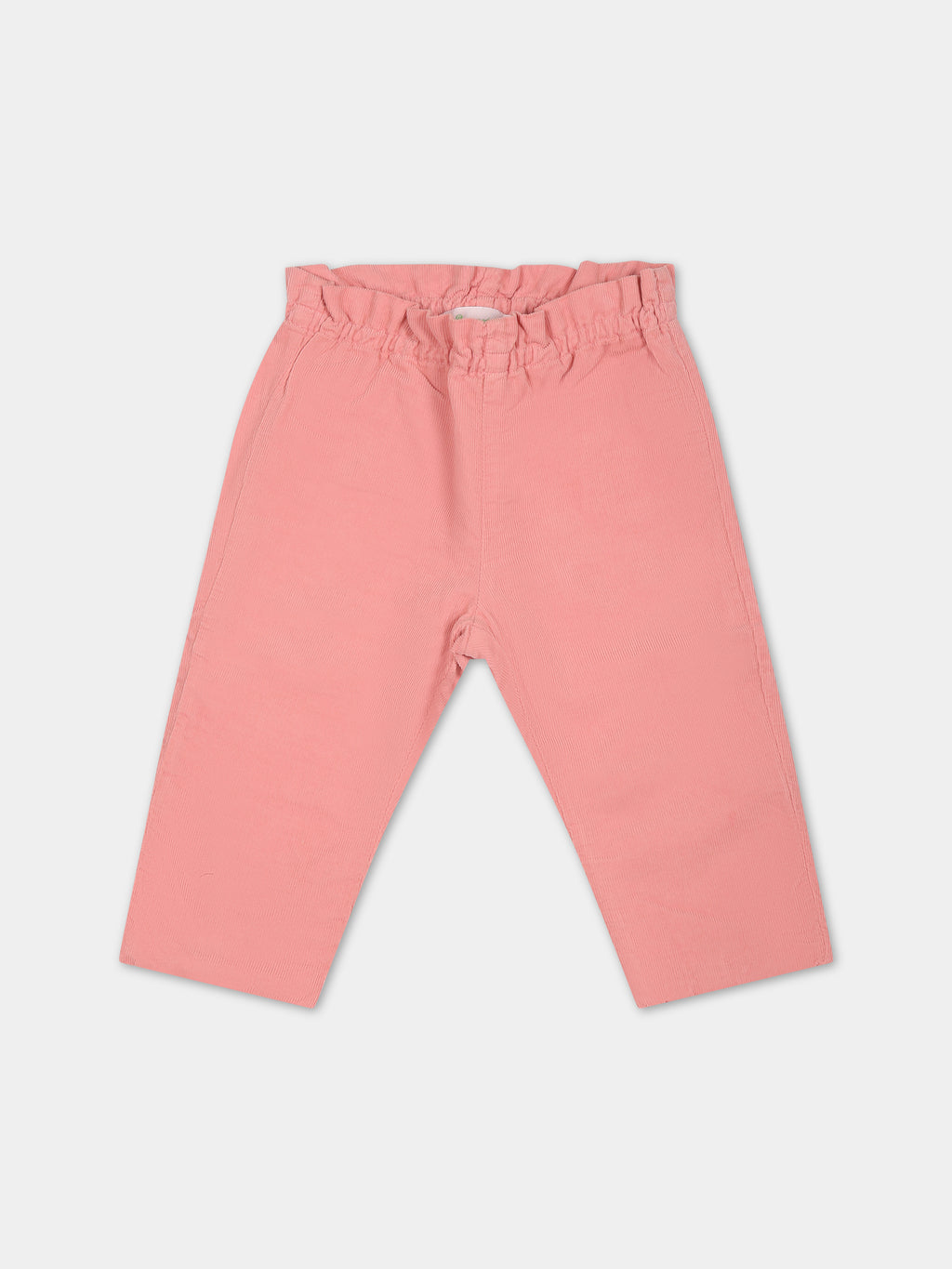Pink trousers for baby girl with cherries