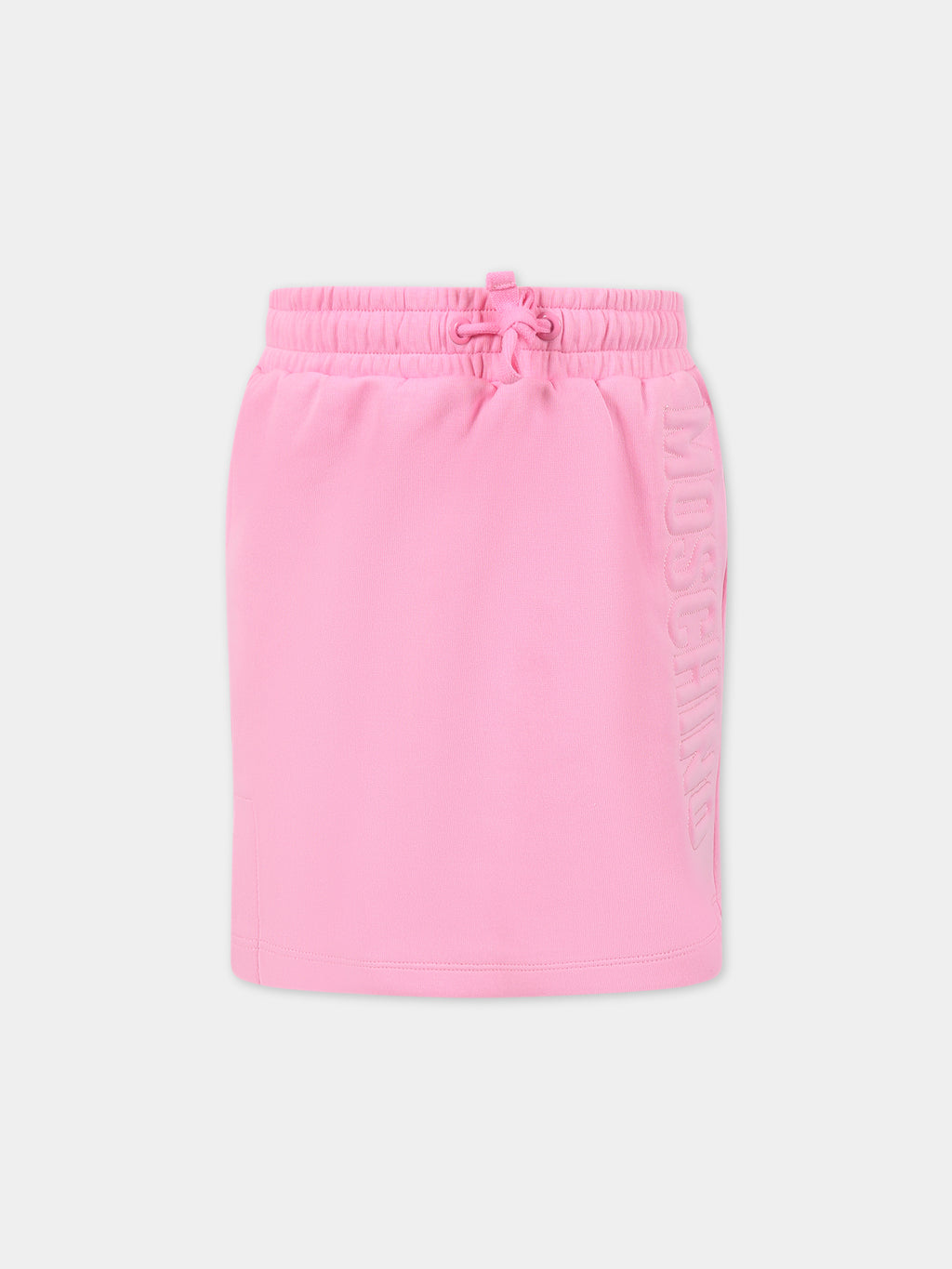 Pink skirt for girl with logo