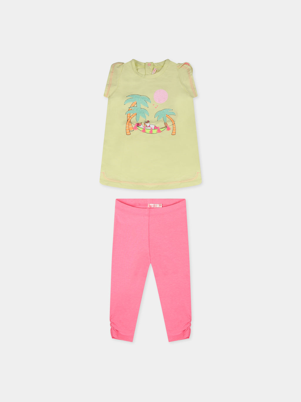 Multicolor set for baby girl with print