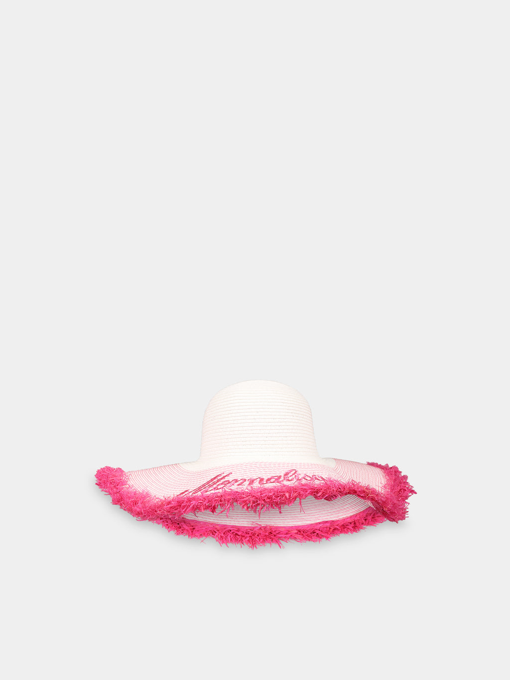 Chapeau blanc pour fille avec logo