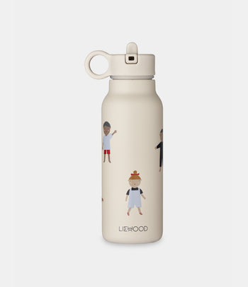 Bouteille isotherme ivoire pour enfants avec imprimé Liewood