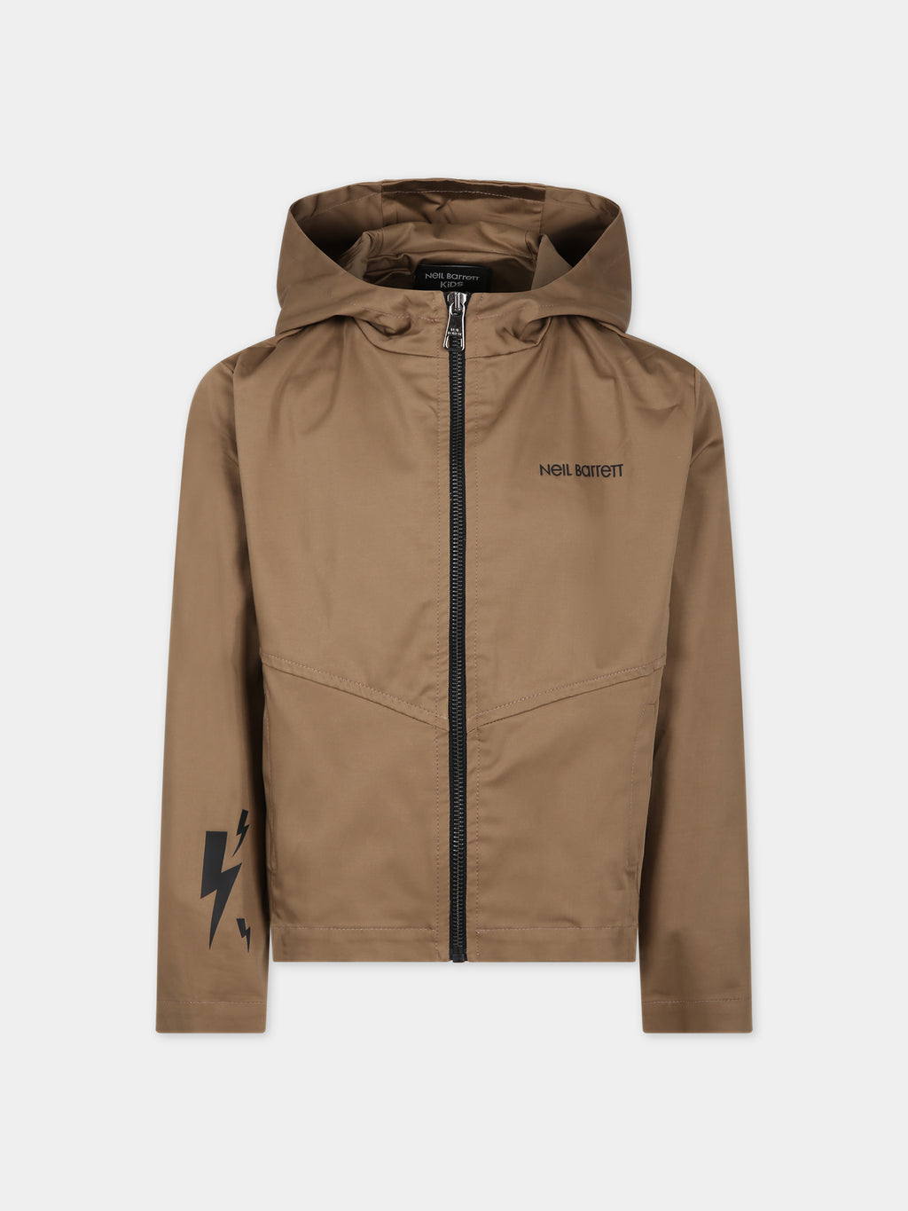 Beige windbreaker for boy