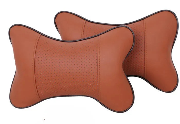 2 PCS Auto Safety Pillow Car Headrest Breathe Car Auto Seat Head Neck Rest Cushion Headrest Pillow Pad black orange beige gray