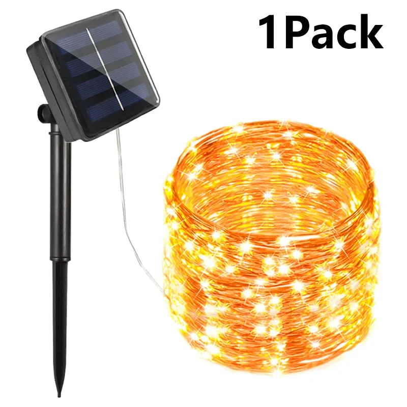 300 LED Solar Light Outdoor Lamp String Lights For Holiday Christmas Party Waterproof Fairy Lights Garden Garland Copper