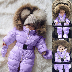 Baby Snowsuit Infant Newborn Clothes Winter Down&Parkas Outwear Jumpsuit For Boys Girls Romper Baby Overalls Christmas Costumes - EtherealBe