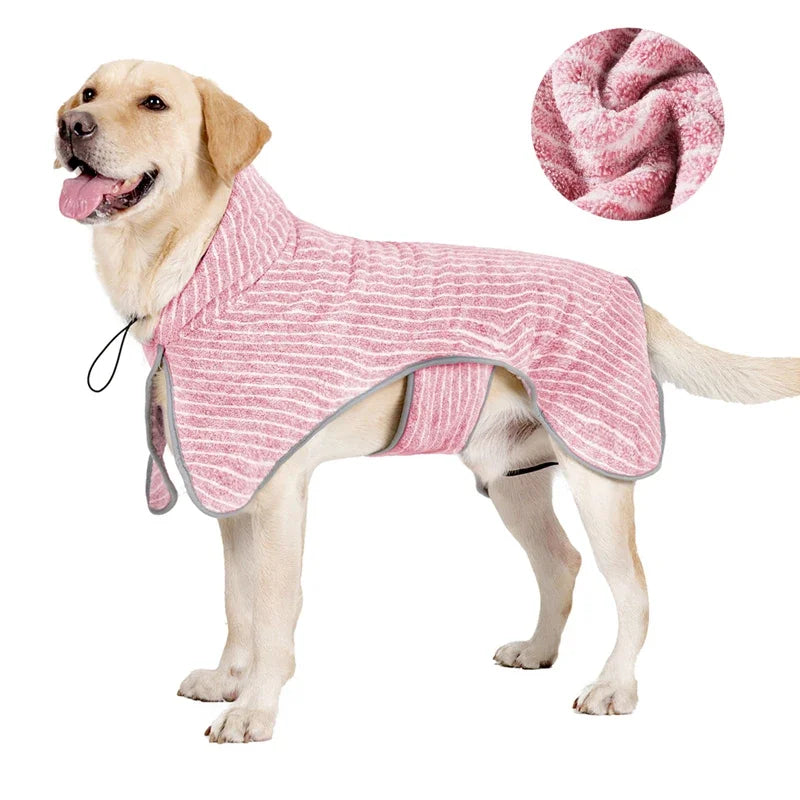 Pet Drying Coat Absorbent Bathrobe Towel for Large Medium Small Dogs Soft Adjustable Fast Drying Moisture Cat Dogs Pet Bath Robe