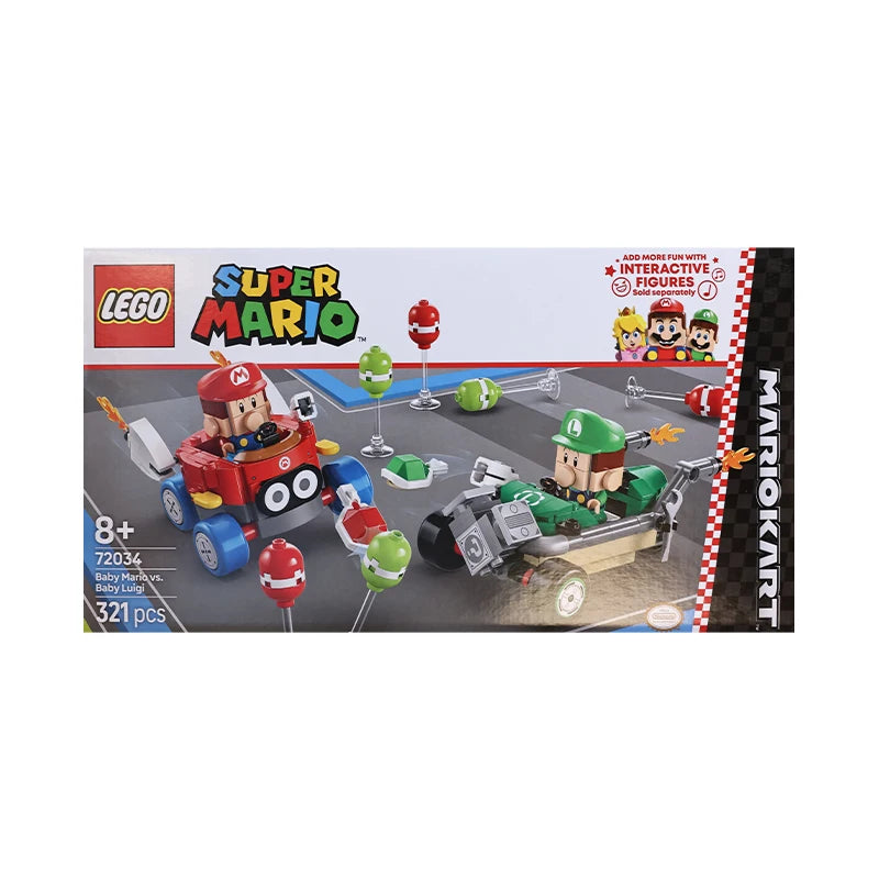 Lego 72034 Mario Kart Mario Baby Vs Luigi Baby 2025 New Building Blocks