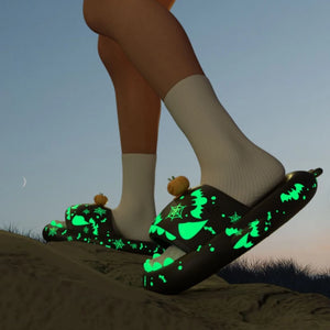 Luminous Couple Slides Shark Slippers Men Women House Christmas Shoes Unisex Indoor Halloween Pumpkin Slippers Fashion Gifts - EtherealBe