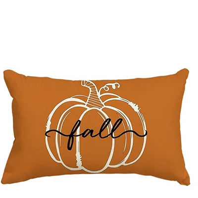Autumn pumpkin thanks pillow pillowcase, 30X50cm Thanksgiving stripe decorative sofa sand cushion cover