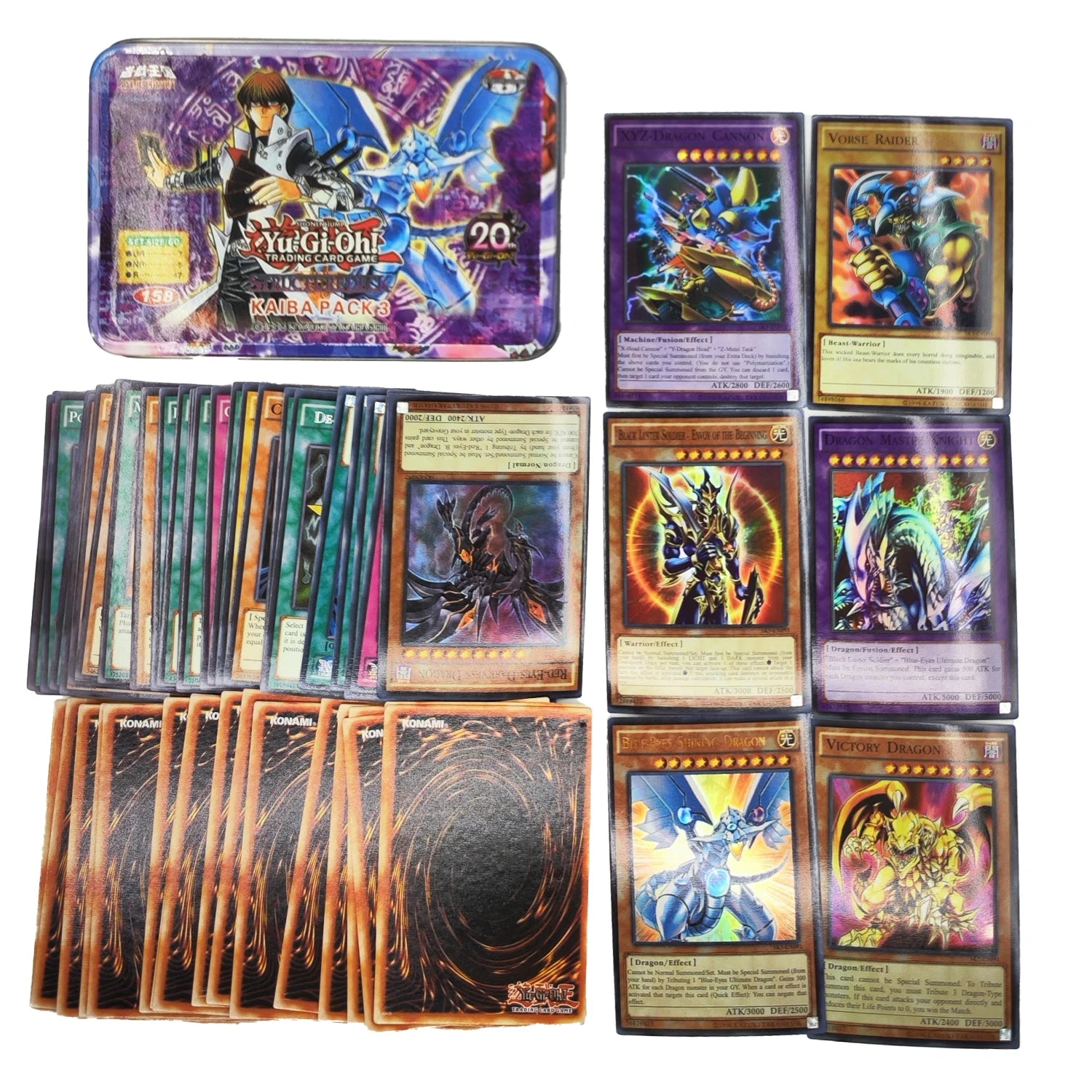 Yu Gi Oh Cards EGYPTIAN GOD PACK Card Deck English TCG Holographic Golden White Dragon Duel Game Collection Card with Tin Box