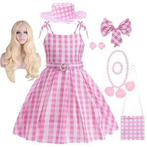 2024 New Movie Barbi Girls Boys Costume Cosplay Clothes Children Pink Halloween Carnival Kids Party Wear For 2-10 Years - EtherealBe