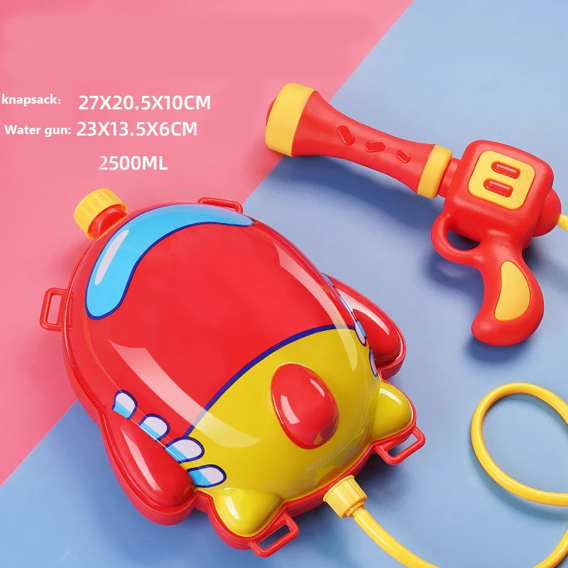 Water Backpack Launcher High Capacity Water Shooter Soaker Toy Summer Outdoor Game for Kids Boys Girls Backyard Swimming Pool