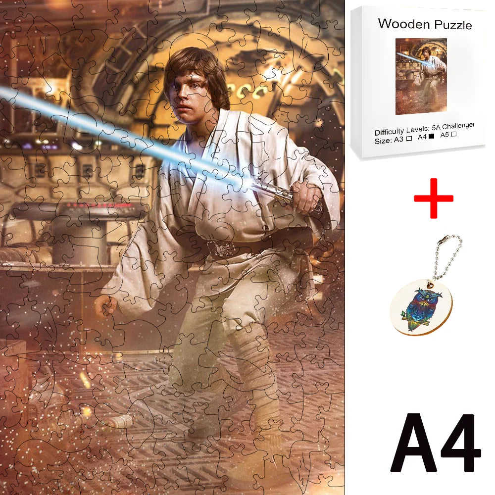 Star Wars Wooden Puzzle Board Games for Children Hobby Jigsaw Table Game Craft Toys Diy Fidget Christmas Building Blocks Model