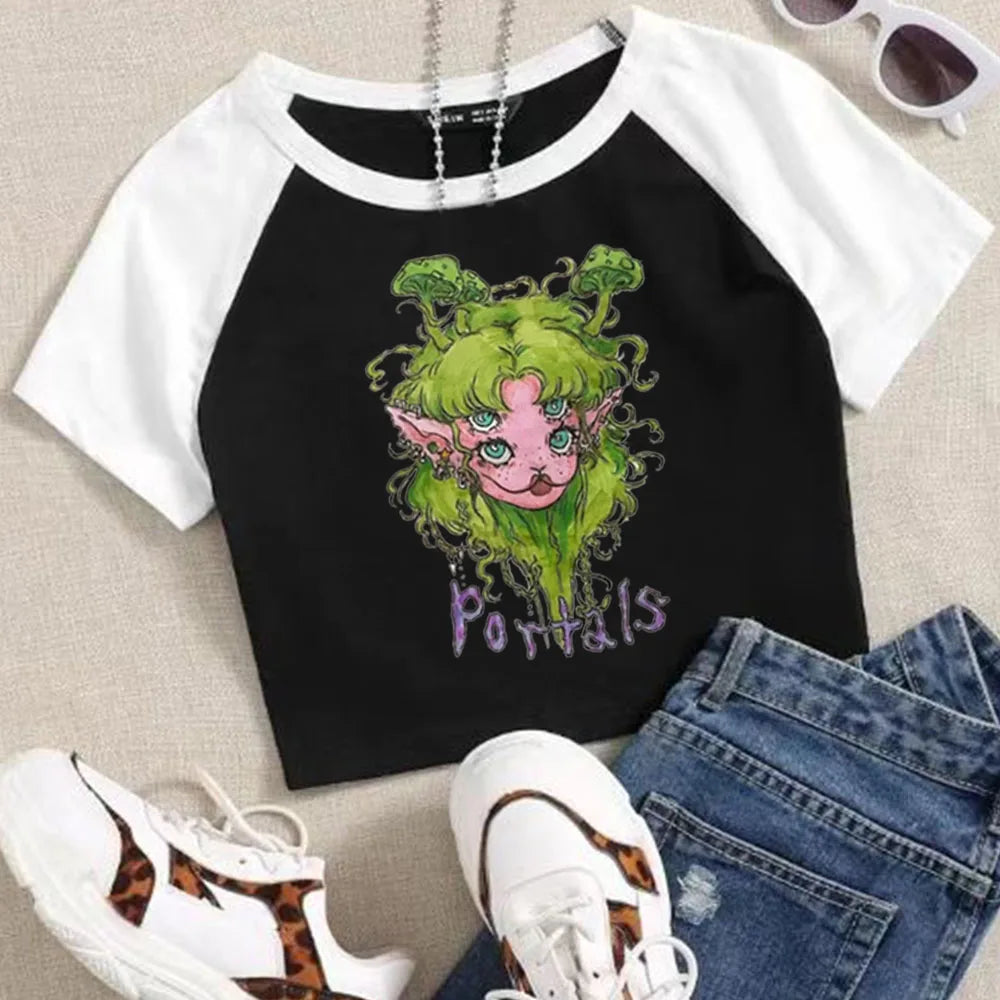 Melanie Martinez Fans Gift Woman's Crop T-Shirt Popular Music Girls Fashion O-Neck Short Sleeves Shirts