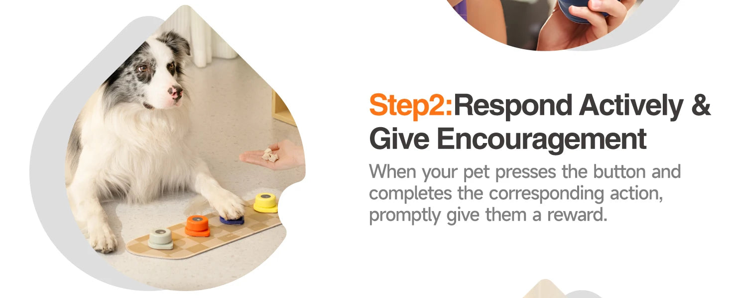 Mewoofun Dog Talking Button Set with Mat Communication Basic Get Started Kit Rechargeable Voice Recording Button 12 Packs