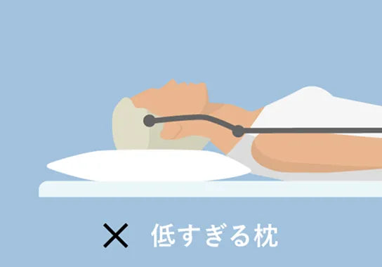 低すぎる枕