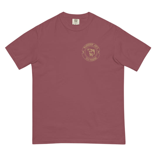 Men’s garment-dyed heavyweight t-shirt PINK LOGO