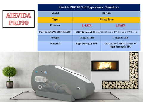 Pro90 Hyperbaric chamber with adjustable folding chair