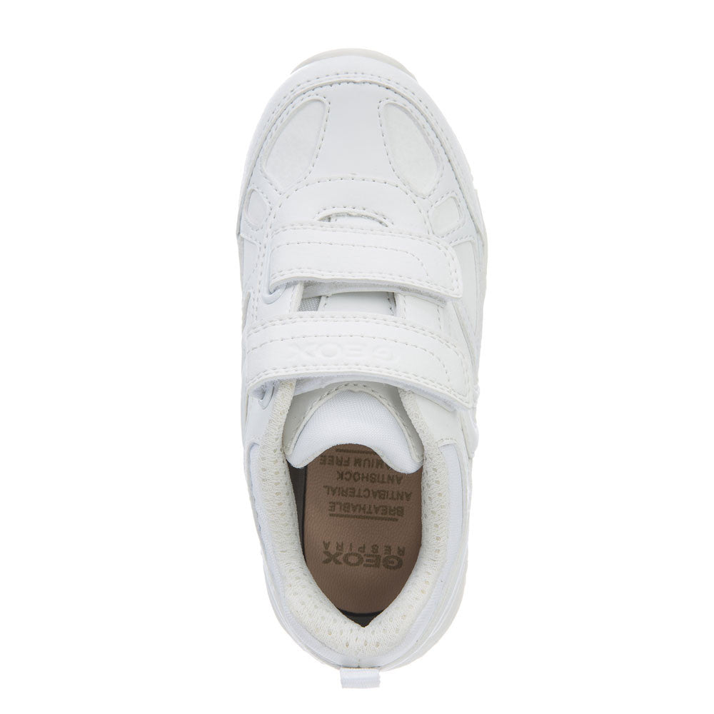 Geox Plain All White Trainers | Cheeky Little Soles