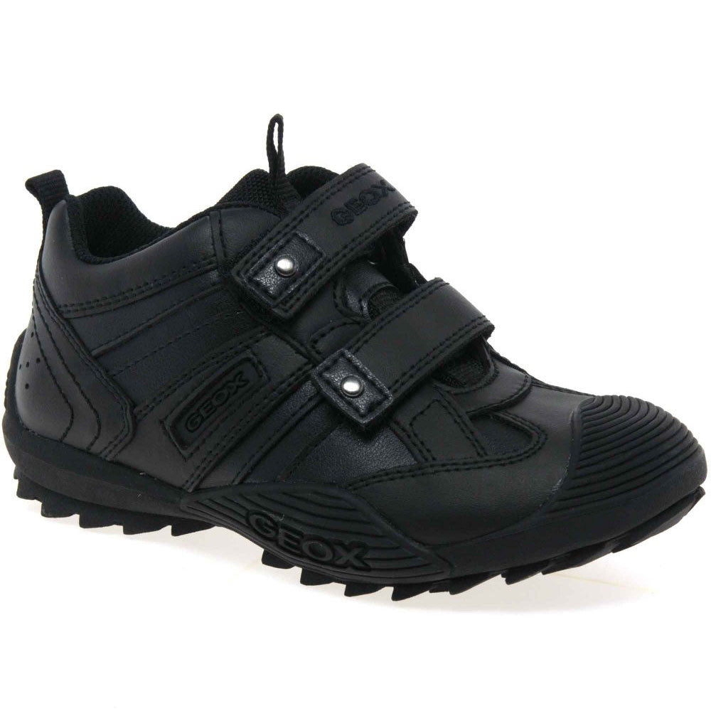 Geox J Savage Black Velcro School Shoes | Cheeky Little Soles